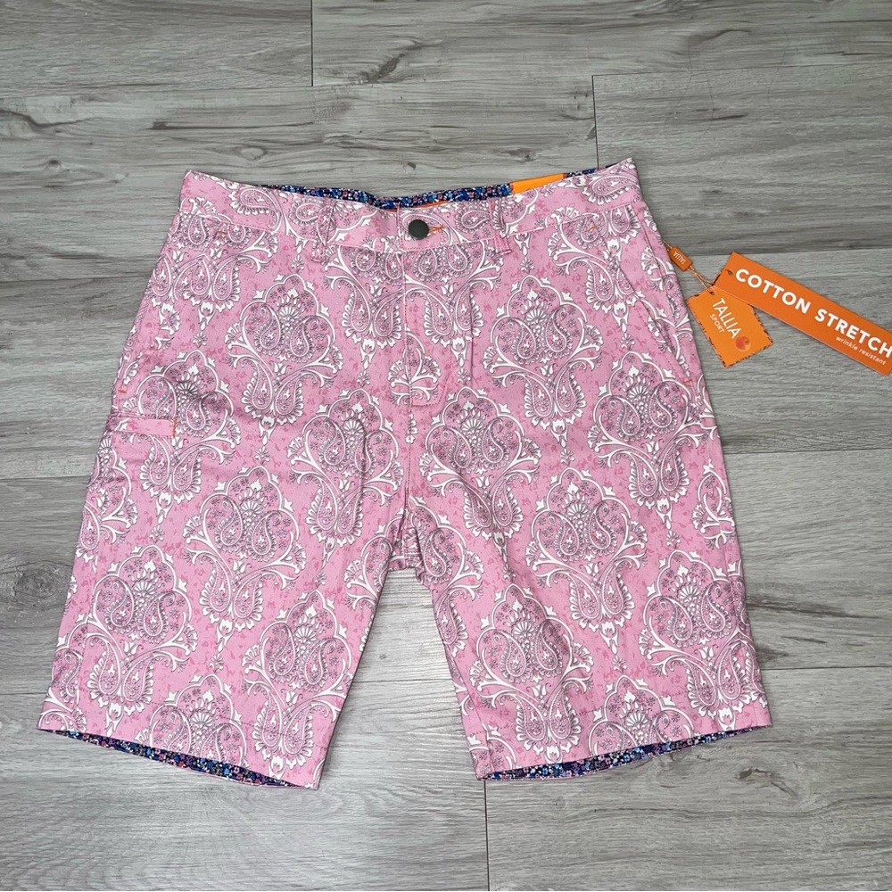NWT Tallia Sport Cotton Stretch Shorts 30 Preppy Golf Activewear Collegiate